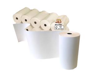 Rotolo per calcolatrici e stampanti 60 mm x 25 mt carta termica BPA free blister 10 pezzi Sabacart - 6005