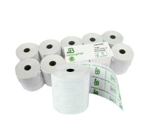 Rotolo per registratore cassa lunga durata 80 mm x 80 mt 55 gr anima 12 mm blister 10 pezzi - 5403