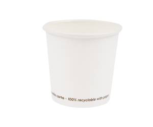 Bicchiere in carta 100 ml bianco - 6547