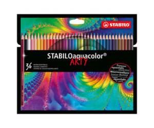 Pastelli Arty Aquacolor colori assortiti astuccio 36 pezzi - 7586