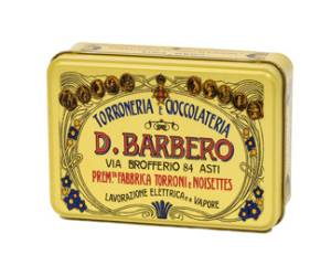 Scrigno regalo con praline miste 150 gr metallo giallo Barbero - 6803