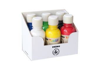 Colori per tessuti 125 ml colori assortiti box 6 pezzi - 18852