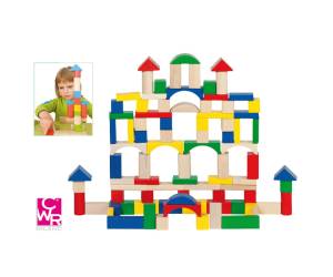 Gioco costruzioni in legno pezzi assortiti - 18831