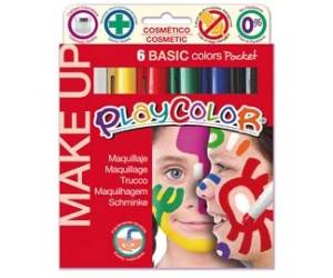 Tempera solida Make Up - cosmetica - Playcolor - astuccio 6 colori brillanti - Instant - 01001 - 8414213010015 - DMwebShop