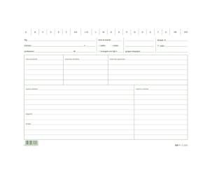 Schede per medici generici 17x24 cm verde - 19397