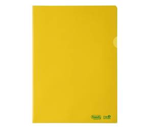 Cartelline a L - 22 x 30 cm - PE Bio-Based - liscio superior - giallo - conf. 25 pezzi - Favorit - 400182393 - 8006779049907 - DMwebShop
