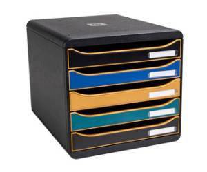 Cassettiera Big Box Plus NeoDeco - 5 cassetti - 34,7 x 27,8 x 26,7 cm - multicolore - Exacompta - 309505D - 9002493095052 - DMwebShop