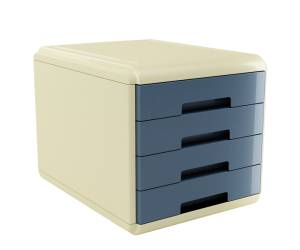 Cassettiera Vintage Sugar - 4 cassetti - 29,5 x 38,5 x 28,2 cm - azzurro - Arda - 18P4PSU - 8003438032201 - DMwebShop