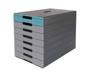 Cassettiera Idealbox Pro 7,7 cassetti 36,5 x 32,2 x 25 cm azzurro - 9808