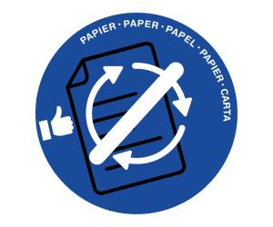 Coperchio raccolta carta per cestino 133R diametro 38 cm PVC blu Cep 1009340141 - 10006