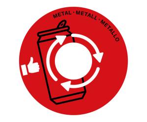 Coperchio raccolta metallo per cestino 133R diametro 38 cm PVC rosso Cep 1009360151 - 10008