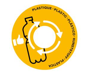 Coperchio raccolta plastica per cestino 133R diametro 38 cm PVC giallo - 10007