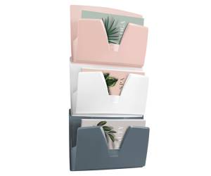 Portadocumenti da parete 170 Min Mineral 3 tasche A4 rosa grigio bianco - 10024
