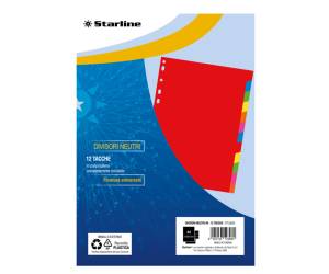 Divisori neutri 12 tacche - A4 - PP - colori assortiti - Starline - 2000003C1-STL - 8025133128980 - DMwebShop