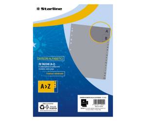 Divisori alfabetici 20 tacche - A4 - PP - grigio - Starline - 2000012C5-STL - 8025133129024 - DMwebShop