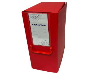 Scatola archivio con maniglia dorso 16 cm 25 x 35 cm rosso - 8217