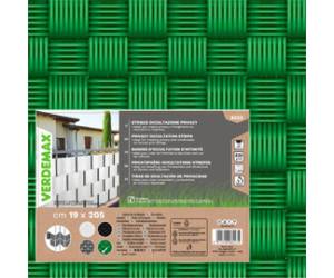 Striscia di occultazione privacy 19 x 205 cm PVC verde - 8342