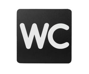 Pittogramma adesivo - WC - 16 x 16 cm - PVC - nero-bianco - Stilcasa - PR10-W - 8033630015276 - DMwebShop