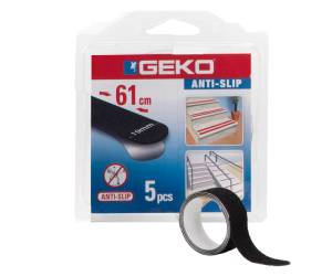 Striscia adesiva antiscivolo Antislip - 1,9 x 61 cm - nero - conf. 5 pezzi - Geko - 220/51 - 8014846519611 - DMwebShop