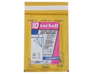 Busta imbottita Sacboll - formato C - 17 x 27 cm - carta - avana - conf. 10 pezzi - Blasetti - 0712 - 8007758007123 - DMwebShop