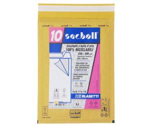Busta imbottita Sacboll - formato FG - 25 x 39 cm - carta - avana - conf. 10 pezzi - Blasetti - 0714 - 8007758007147 - DMwebShop