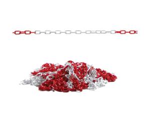 Catena segnaletica 25 mt materiale plastico bianco-rosso - 1960444 - 8004878662850 - DMwebShop