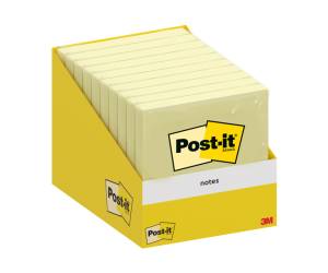 Blocco foglietti - 76 x 76 mm - giallo canary - 100 fogli - conf. 10 blocchi - Post-it - 7100317841 - 4064035126773 - DMwebShop