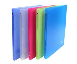 Raccoglitore foderato - PPL - 4 anelli tondi 15 mm dorso 2 cm - f.to utile 22 x 30 cm - colori assortiti - conf. 20 pezzi - Exacompta 51169E - 3130630511694 - DMwebShop