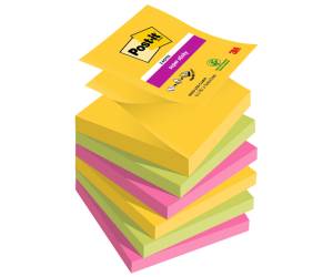 Blocco foglietti Super Sticky Z-Notes - R330-6SS-CARN - 76 x 76 mm - colori asssortiti - 90 fogli - conf. 6 pezzi - Post-it - 7100263205 - 51141999555 - DMwebShop