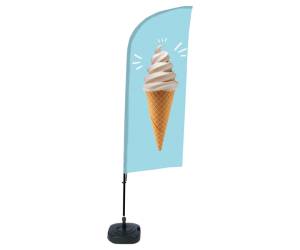 Bandiera a vela GELATO con base riempibile 89 x 240 cm - 11925