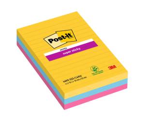 Blocco Super Sticky 4690,3SS CARN a righe 101 x 152 mm colori Carnival - 11645