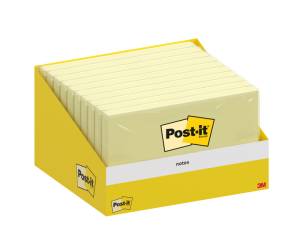 Blocco foglietti 76 x 127 mm giallo canary 100 fogli confezione 10 blocchi - 11686