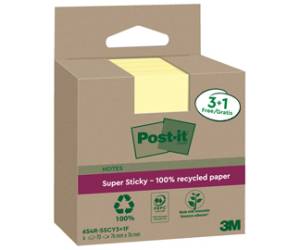 Blocco foglietti SuperSticky Green 654R SSCY3,1,76 x 76 mm carta riciclata - 11624