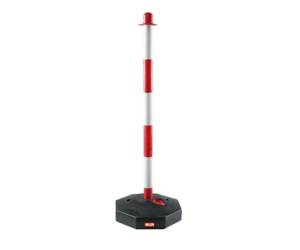 Colonnina segnaletica con base riempibile H 85 cm bianco rosso - 13450