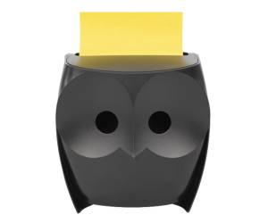 Dispenser gufo nero ricarica Super Sticky Z Notes giallo OWL 330 76 x 76 mm 90 fogli - 11682