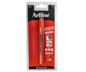 Marcatore permanente per elettricisti a doppia punta 0,4,1 mm arancione - 14282