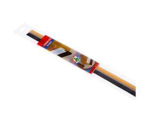 Paraspifferi per porte STAFF con spazzola fissa 100 cm pvc rigido trasparente - 13116