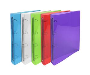 Raccoglitore rigato Crystal Colours PPL 4 anelli tondi 30 mm dorso 4 cm - 13863