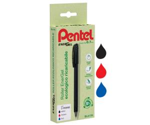 Roller Energel Recycology 96 punta 0,7 mm nero rosso blu - 14501