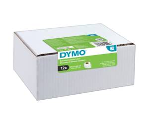 Rotolo 130 etichette LW 28 x 89 mm carta indirizzi standard bianco value pack 12 pezzi - 11837