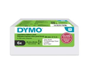 Rotolo 140 etichette LW 25 x 54 mm carta removibile bianco value pack 6 pezzi - 11833