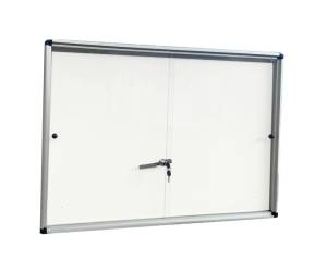 Bacheca per interni - con ante scorrevoli - fondo bianco magnetico - 18 fogli A4 - orizzontale - Starline - 2380/7 - 8025133129291 - DMwebShop