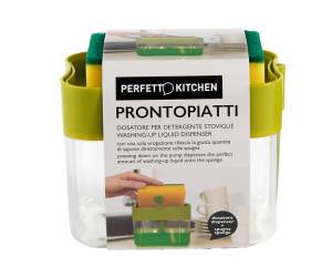 Dispenser detersivo stoviglie ProntoPiatti - con spugna abrasiva - 350 ml - Perfetto - 29118 - 8052474291189 - DMwebShop