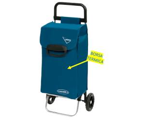 Carrello spesa Pisa - con borsa termica - 60 lt - No Brand - 6129800 - 8001851008438 - DMwebShop