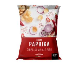 Chips di mais e riso alla paprika - 70 gr - conf. 10 pezzi - Snack Italy - A008 - DMwebShop
