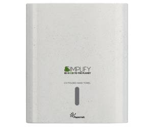 Distributore asciugamani piegati a C-V Simplify - 30 x 14,5 x 33,6 cm - white wood - Papernet - 421337 - 8024929009601 - DMwebShop