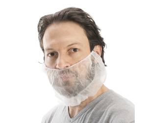 Copribarba con elastico nucale - taglia unica - PLP - bianco - conf. 100 pezzi - Worker - GA901.11.01 - 8057714904669 - DMwebShop