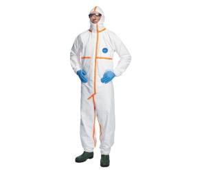 Tuta Tyvek 800J - con nastrature arancioni - taglia XXL - bianco - Dupont - TY390.59.01-XXL - 5450208013077 - DMwebShop