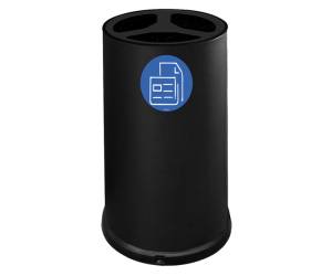 Contenitore tondo per raccolta differenziata - 3 scomparti - 100 lt - nero - Stilcasa - 993/N - 8033630037964 - DMwebShop