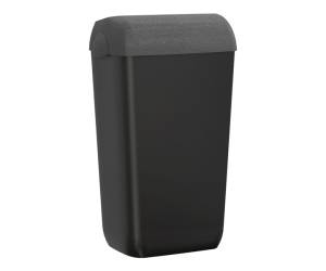 Cestino gettacarte Skin - con coperchio - 54,5 x 22,5 x 33,5 cm - 23 lt - pietra - Mar Plast - A74049NPO - 8020090108112 - DMwebShop